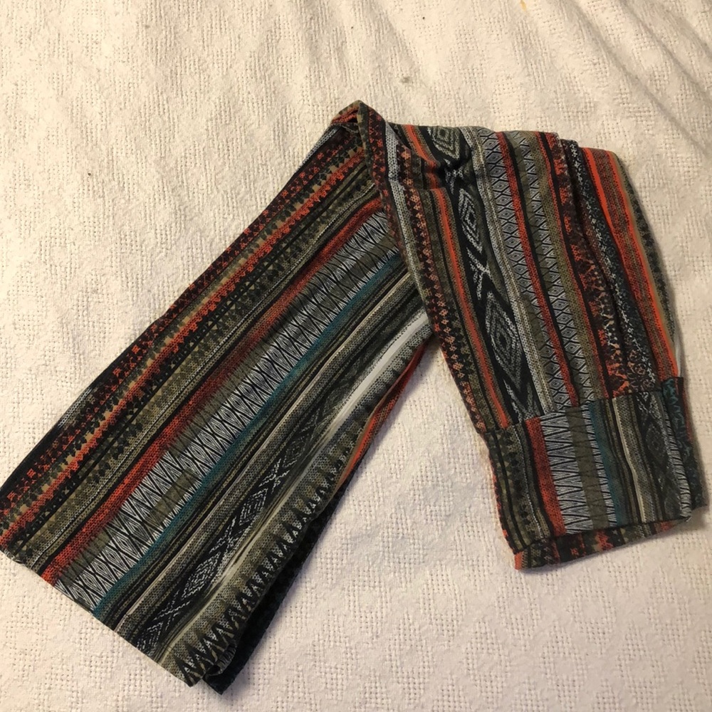 Large Bellbottom Stretchy Printed Pants